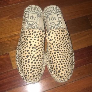 Cheetah backless espadrilles